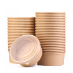 Ekologiczna miska papierowa 1300 ml + wieczko 300 szt (6 x50 szt)