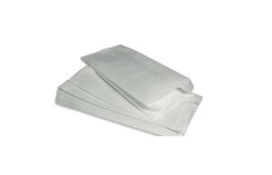 Torebka papierowa fałdowa 100x60x250 mm  biała 1000 szt