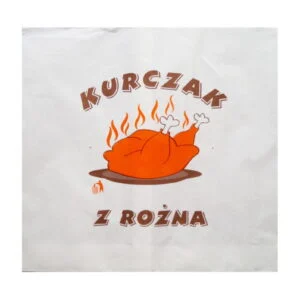 KURCZAK Z ROŻNA torebka papierowa na połówkę kurczaka 100 szt