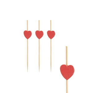 84665  “Fingerfood” – patyczki, 7 cm, “Heart” 100 szt.,