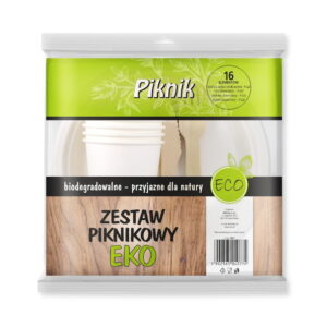 ZESTAW EKO GRILL PIKNIK 4 SZT KUBEK+TALERZ+SZTUĆCE