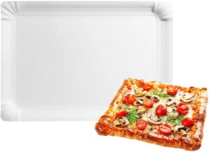 Duża tacka papierowa europejska biała 20×29 cm 250 szt