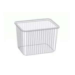Pojemnik transparentny prostokątny PP 2000 ML 50 szt KP823RCE (POKRYWKA OSOBNO)