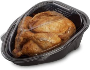 Pojemnik na kurczaka z rożna plastikowy 75 SZT GÓRA+ DÓŁ AVI6TPN