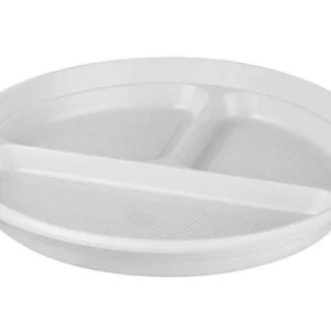Talerze plastikowe trójdzielne PREMIUM 22 CM 100 szt MW473222501
