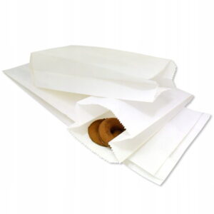Torebka papierowa fałdowa biała 150x60x290 mm 1000 szt