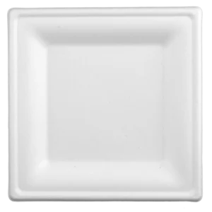 Ekologiczny talerz  kwadratowy z trzciny cukrowej 20x20 cm 50 szt 0% plastiku