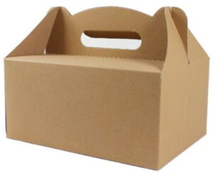 Opakowanie z rączką happy meal 19x14x9 cm 50 szt P2483