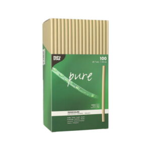 Słomki trzcina, `pure`, średnica 7 mm, 20 cm 100 szt 89731PAP