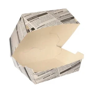 87521 Opakowanie hamburger / burger duży 12,5x12,5x7 cm NEWSPRINT 50 szt