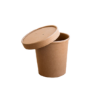 Wieczka do pojemników na zupę lub ramen papierowy kraft  26OZ 750 ml 25 SZT (POJEMNIK OSOBNO)
