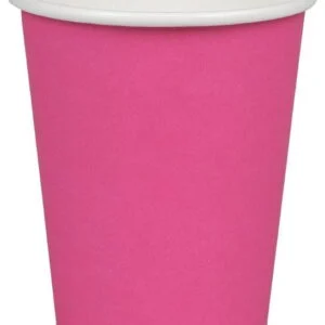 Różowy  kubek papierowy do kawy, herbaty 250 ml 50 szt 132662