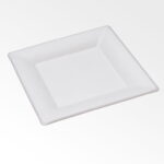 Ekologiczny talerz cateringowy 26x26 cm z pulpy trzciny cukrowej  50 szt