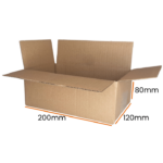 Pudełko klapowe wysyłkowe 200x120x80 mm 20 szt FALA B INPOST GABARYT A