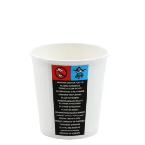 Biały kubek papierowy do espresso 100 ml 100 szt KRAM Biały kubek papierowy do espresso 100 ml 100 szt KRAM