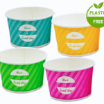 Miseczka na lody BEZ PLASTIKU 160 ml 50 szt MIX KOLORÓW