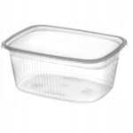 Pojemnik prostokątny bezbarwny PP 200 ml 100 szt (POKRYWKA OSOBNO)