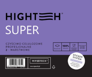 Czyściwo białe przemysłowe celuloza dwuwarstwowa 200  m 1 rolka HIGHTECHMAX CH-107