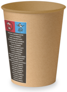 Kubek papierowy do kawy, herbaty KRAFT brązowy 250 ml 50 SZT