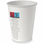 Biały kubek papierowy do kawy, herbaty 300 ml 50 szt SUP