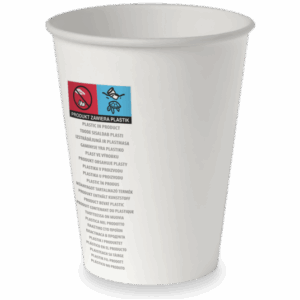 Biały kubek papierowy do kawy, herbaty 300 ml 50 szt SUP