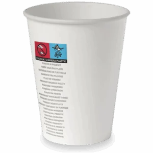 Biały kubek papierowy do kawy, herbaty 300 ml 50 szt SUP