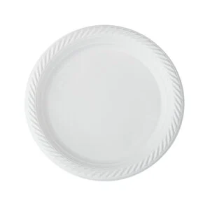 Talerze plastikowe białe 22 cm 100 szt  REUSE 45907