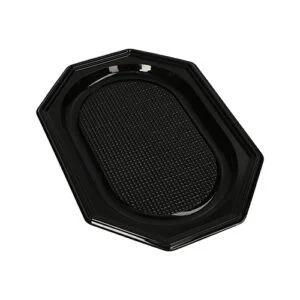 Tace R-PET czarne 35x25x2 cm 10 szt (Możliwość pokrywki) 45565