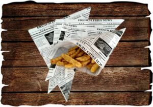 Opakowanie papierowe na FRYTKI torebka 250 g 200 szt R-250