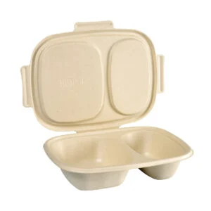 LUNCHBOX 100% EKO Z POKRYWKĄ DWUDZIELNY 50 SZT 600/300 ML