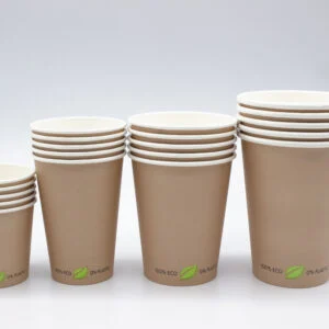 BEZ SUP 100% EKO Kubek papierowy KRAFT 250 ml  0% PLASTIKU 50 szt