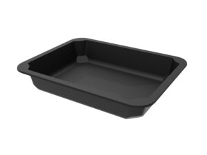 REUSE Pojemnik cateringowy do zgrzewu niedzielony CZARNY PP 227x178x40 80 szt