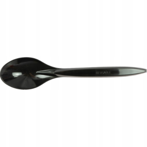 Łyżka wielorazowa czarna SUPERIOR 50 SZT REUSE