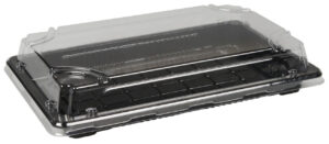 HP7 Pojemniki czarne sushi z przykrywką 221x138x20 mm 50 szt 132864