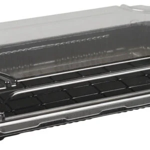 HP7 Pojemniki czarne sushi z przykrywką 221x138x20 mm 50 szt 132864