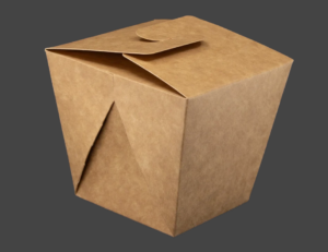 KEBAB BOX na makaron, dania na wynos KRAFT 500 ml 75 szt BEZ PLASTIKU