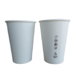 BEZ SUP 100% EKO Kubek papierowy biały 300 ml  0% PLASTIKU 50 szt średnica 9 cm