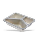 Pojemnik MAP cateringowy do zgrzewu trójdzielny PERŁOWY PP 227x178x50 80 szt