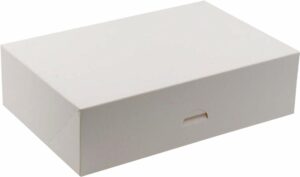 Pojemnik cukierniczy papierowy 21×12,5×7 cm biały 50 SZT