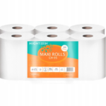 Ręcznik papierowy w roli biały celuloza dwuwarstwowy 95 metrów zgrzewka 6 szt