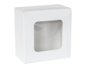 Opakowanie papierowe z okienkiem cukiernicze 13x13x7 cm 20 szt