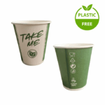 BEZ SUP 100% EKO Kubek papierowy 250 ml  0% PLASTIKU 50 szt średnica 8 cm