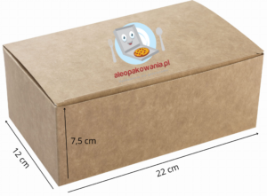 Opakowanie “kurczak duży” Z NADRUKIEM INDYWIDUALNYM 220x120x75 mm 100 szt