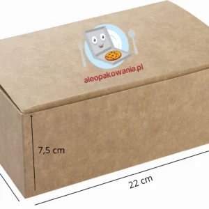 Opakowanie "kurczak duży" Z NADRUKIEM INDYWIDUALNYM 220x120x75 mm 100 szt