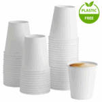 BEZ SUP 100% EKO Kubek papierowy biały 100 ml  0% PLASTIKU 100 szt