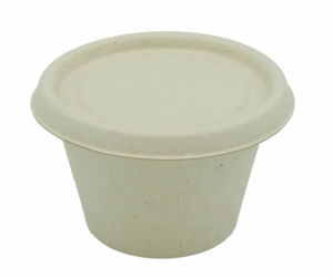 Wieczko dekiel bagasse do sosjerki 100 ml  100% eko 50 szt (POJEMNIK OSOBNO)