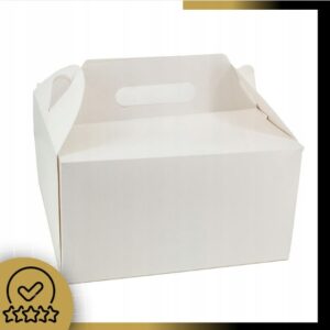 Opakowanie na tort z rączką 22x22x12 cm 25 szt