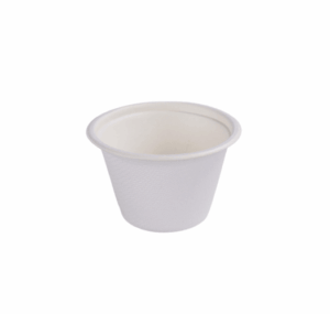 Pojemnik  bagasse na sos lub dip 120 ml 100% ekologiczny 100 szt (POKRYWKA SPRZEDAWANA OSOBNO)
