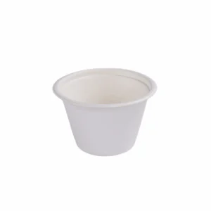 Pojemnik  bagasse na sos lub dip 120 ml 100% ekologiczny 100 szt (POKRYWKA SPRZEDAWANA OSOBNO)
