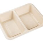 Pojemnik ekologiczny dwukomorowy do zgrzewu  z pulpy 228x179x45 50 szt